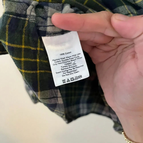 Eddie Bauer Mens Multicolor Flannel Plaid Shirt Button Down 2XL Relaxed Fit - Picture 6 of 7